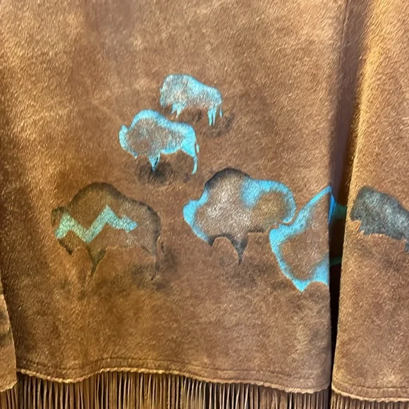 Hand painted Suede Vest - Picture 3 of 11